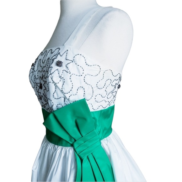 1950s‎ Unlabeled Matte Satin Prom/Party Dress - Picture 3 of 8